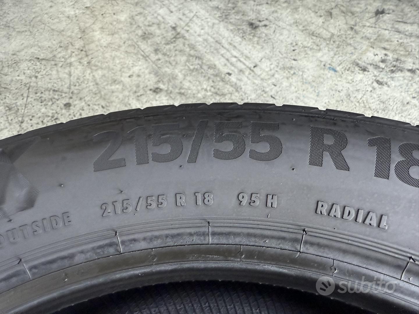 Usato: 2 Gomme 215/55R18 95H Continental Estive 80% residui