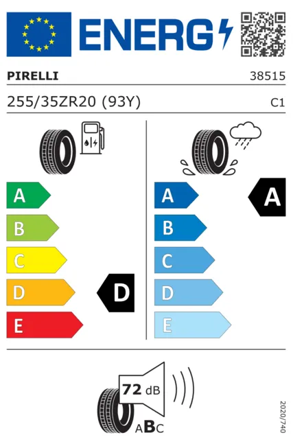 Nuovo: Pirelli Pzero (PZ4) Sport 255/35ZR20 93Y NA1