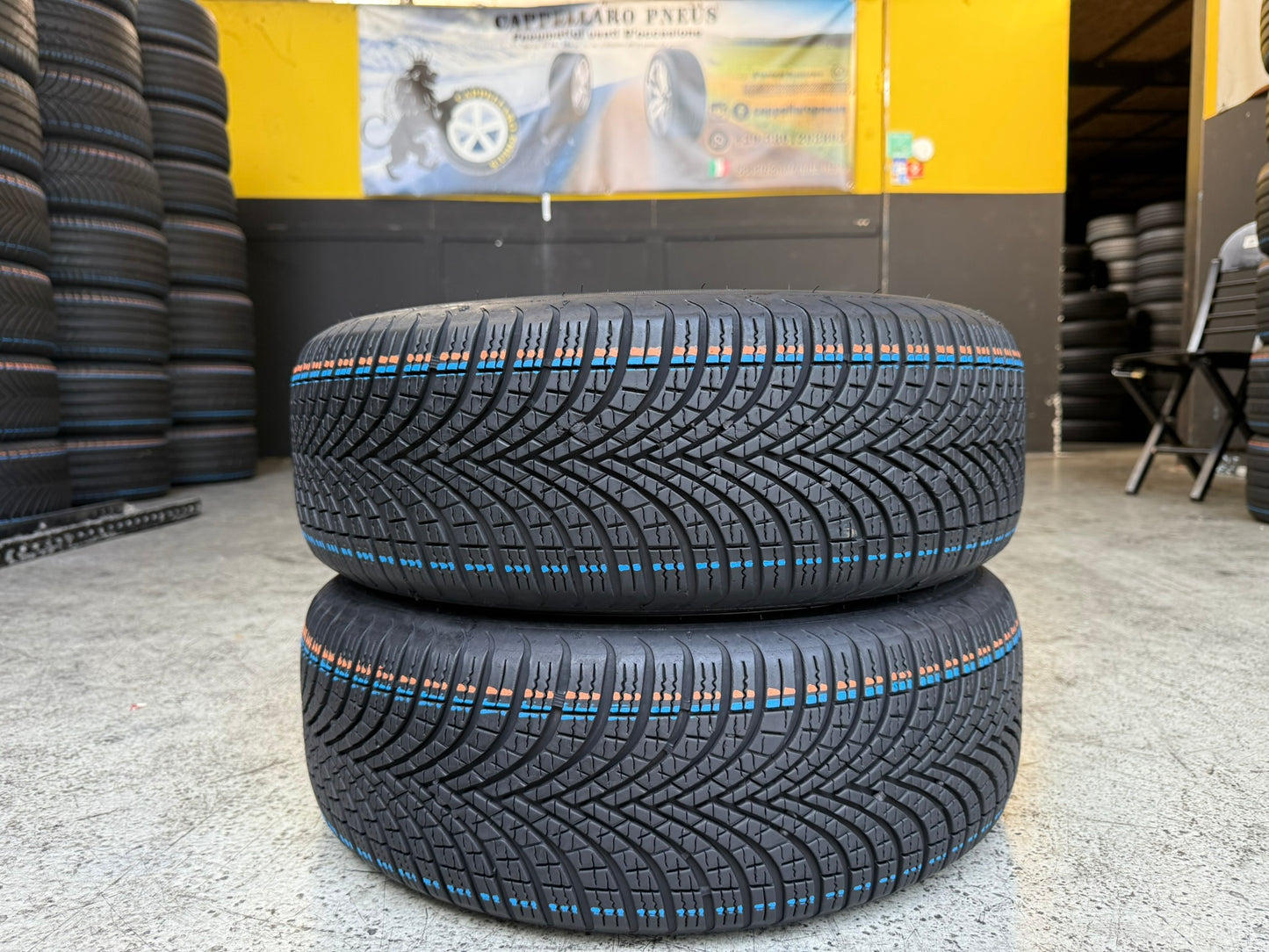 Usato: 2 Gomme 185/60R14 82H Sava 4 Stagioni 90% residui