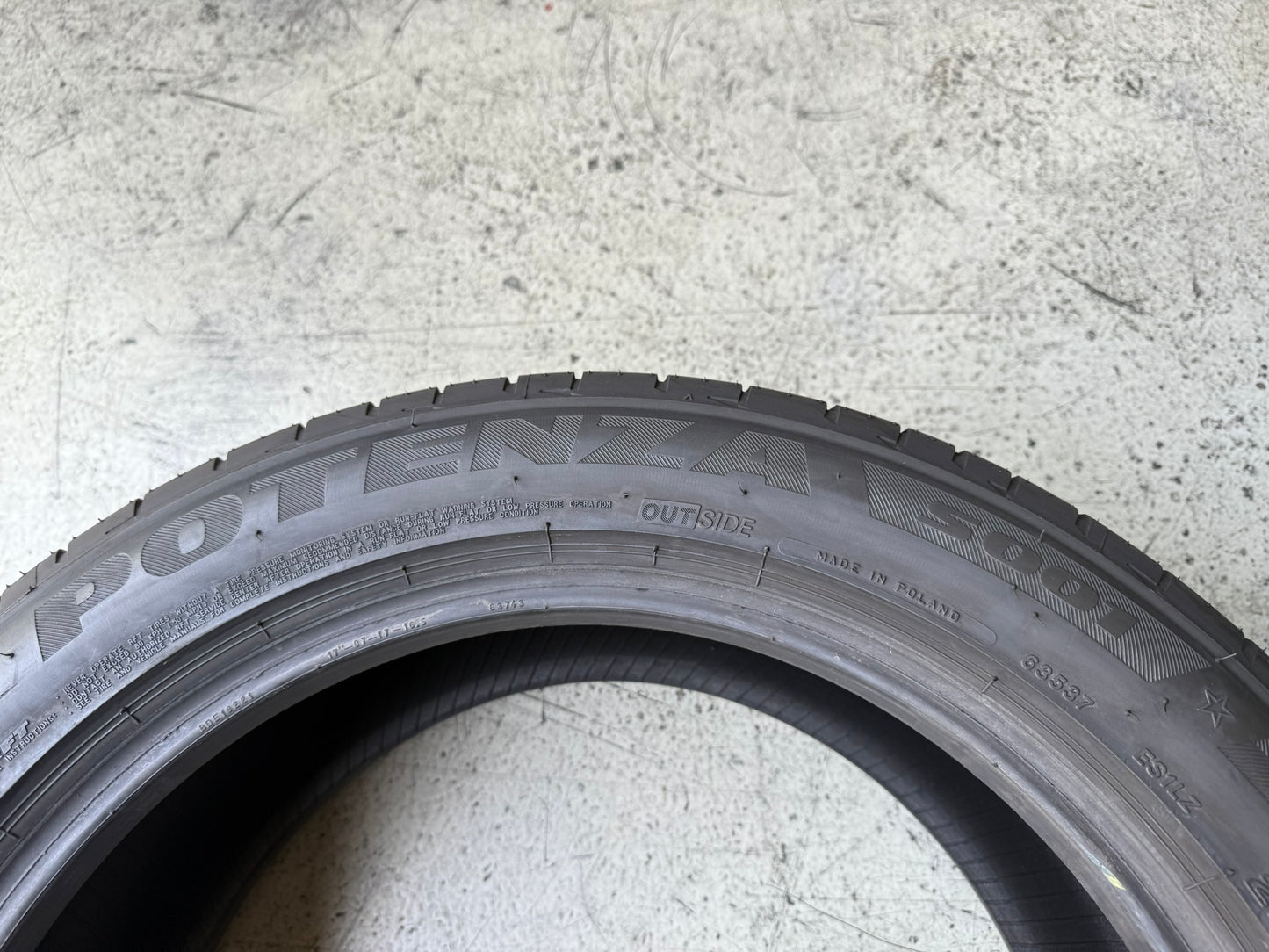 Usato: 4 Gomme 225/50R17 94W Runflat Bridgestone Estive 90% residui
