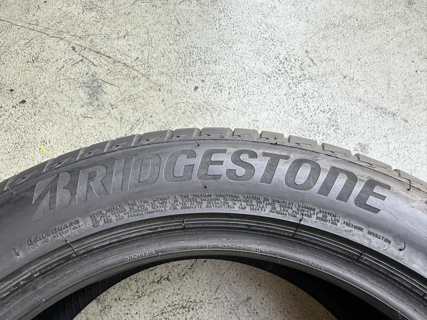 Usato: 4 Gomme 225/50R17 98Y XL Bridgestone DriveGuard Estive 90/95% residui