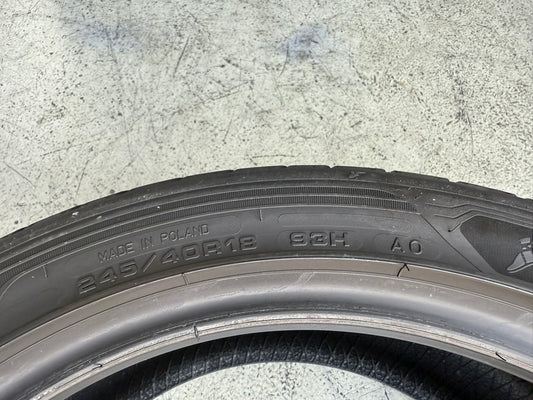 Usato: 4 Gomme 245/40R18 93H Goodyear Estivo 80% residui