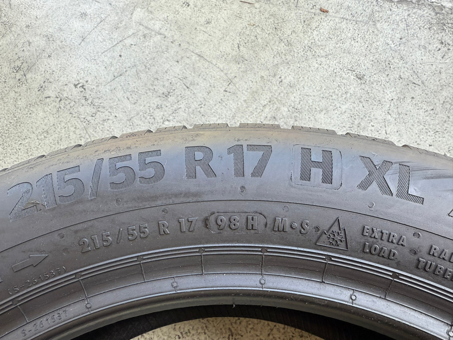 Usato: 4 Gomme 215/55R17 98H XL Continental Invernali 99% residui