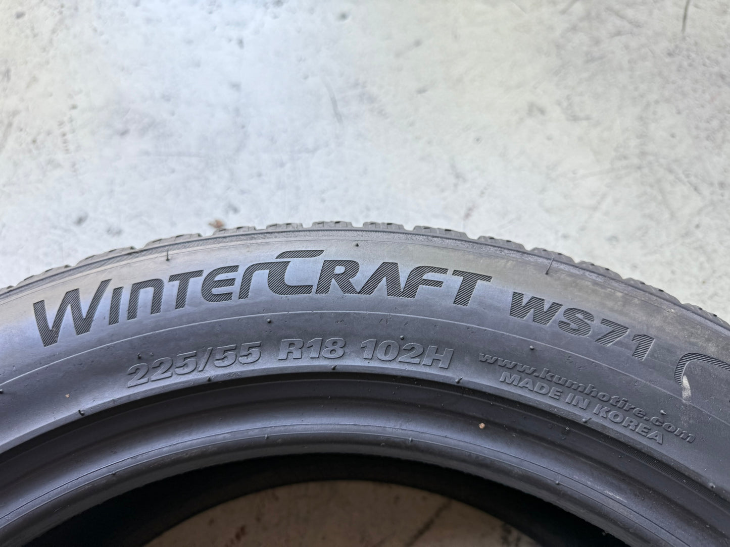 Usato: 4 Gomme 225/55R18 102H XL Kumho Invernali 80% residui