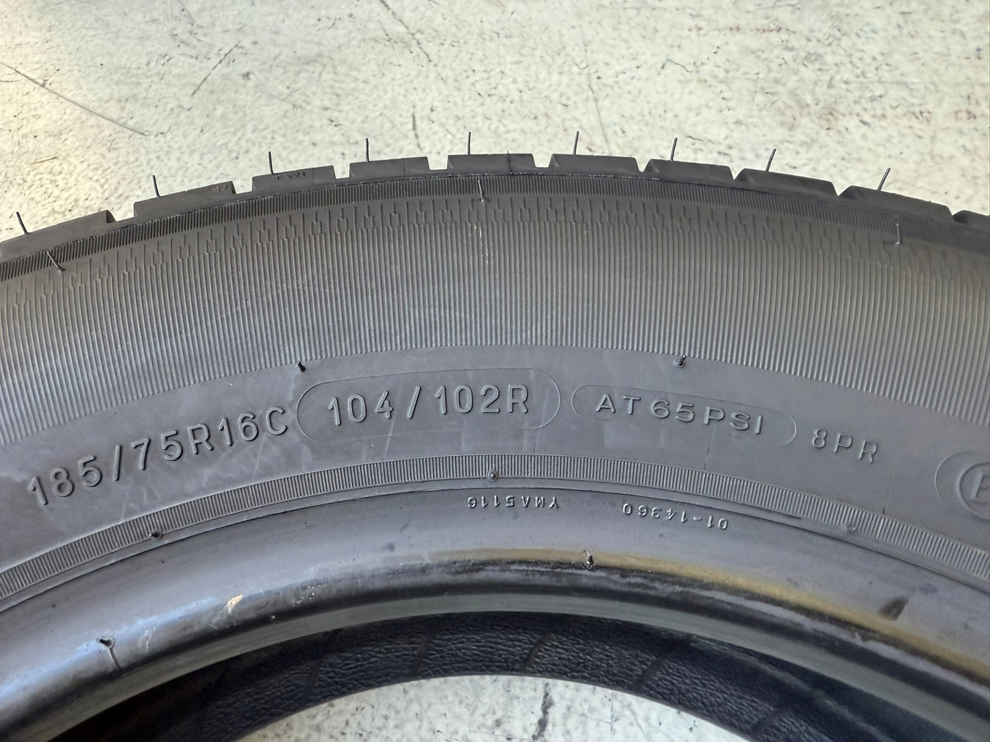 Usato: 6 Gomme 185/75R16C 104/102R BFGoodrich Estive 90% residui