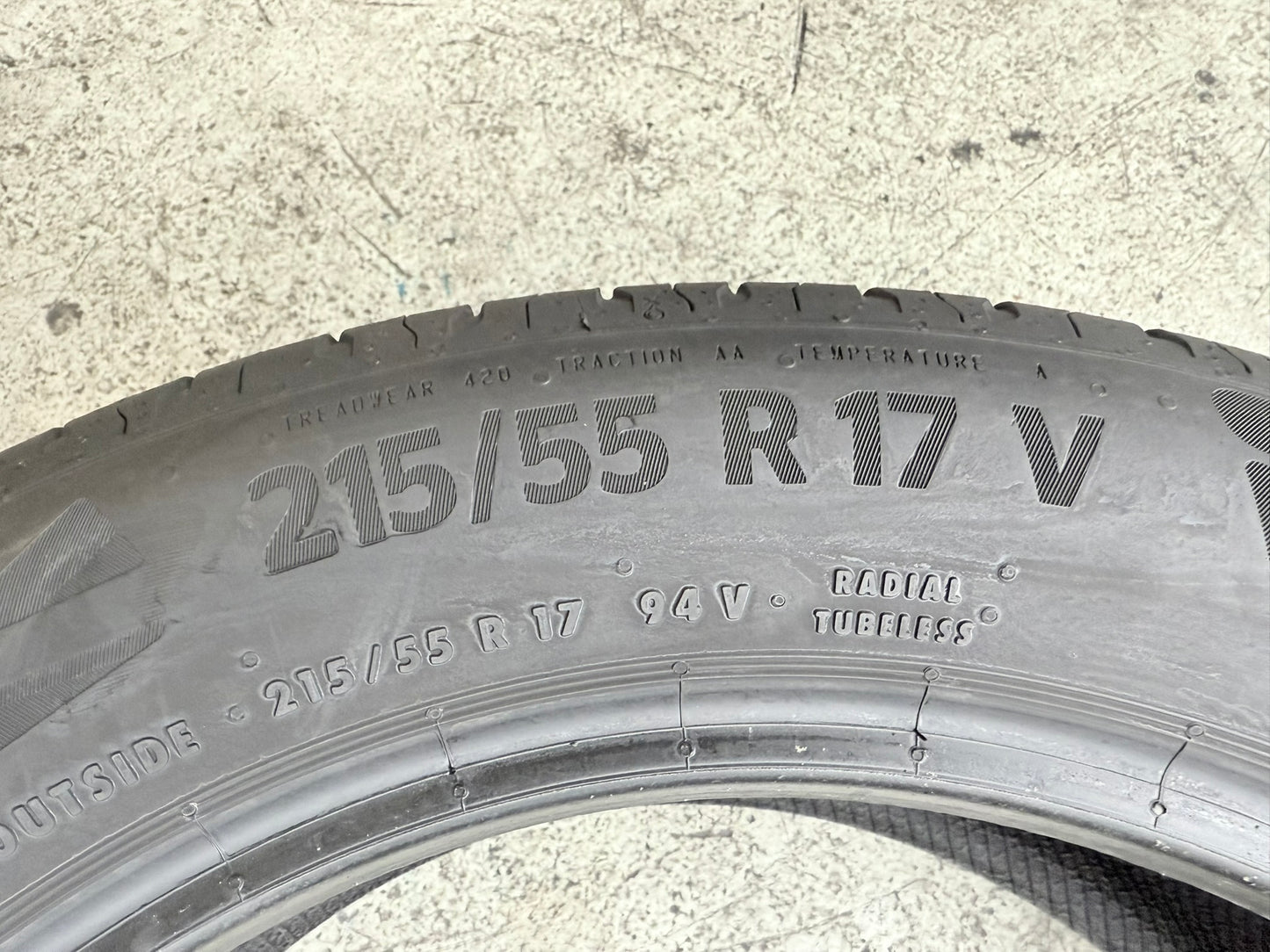 Usato: 4 Gomme 215/55R17 94V Continental estive 85% residui