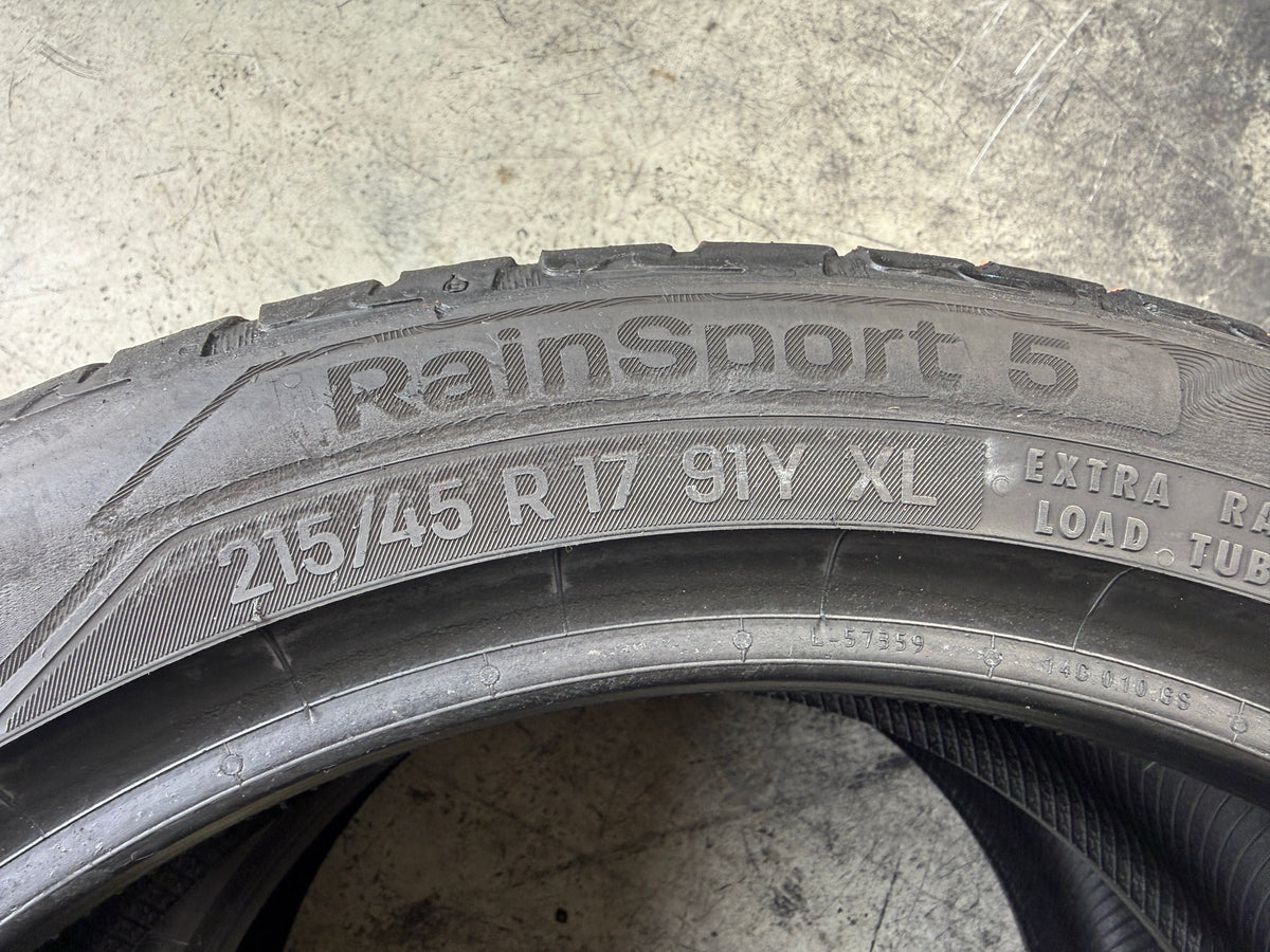 Usato: 2 Pneumatici Uniroyal RainSport 5 215/45R17 91Y XL Estivi 85% Residui