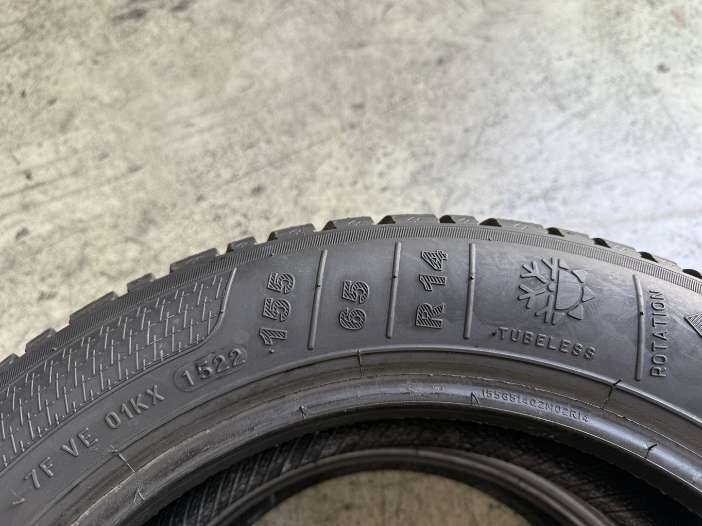 Usato: 2 Gomme 155/65R14 75T Kleber 4 Stagioni 95% residui