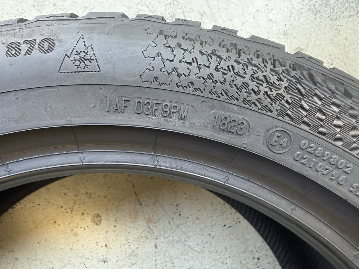 Usato: 4 Pneumatici Continental WinterContact TS870 225/50R17 98V XL Invernali 90% Residui