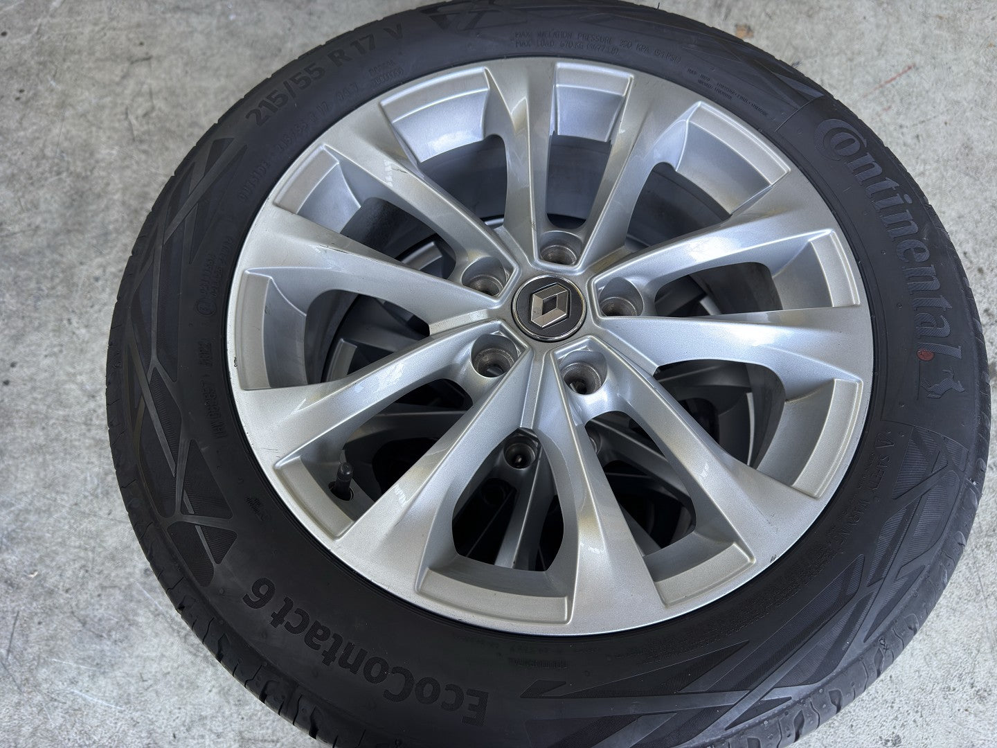 CERCHI ORIGINALI Renault 17" COME NUOVI + Gomme Continental 215/55R17