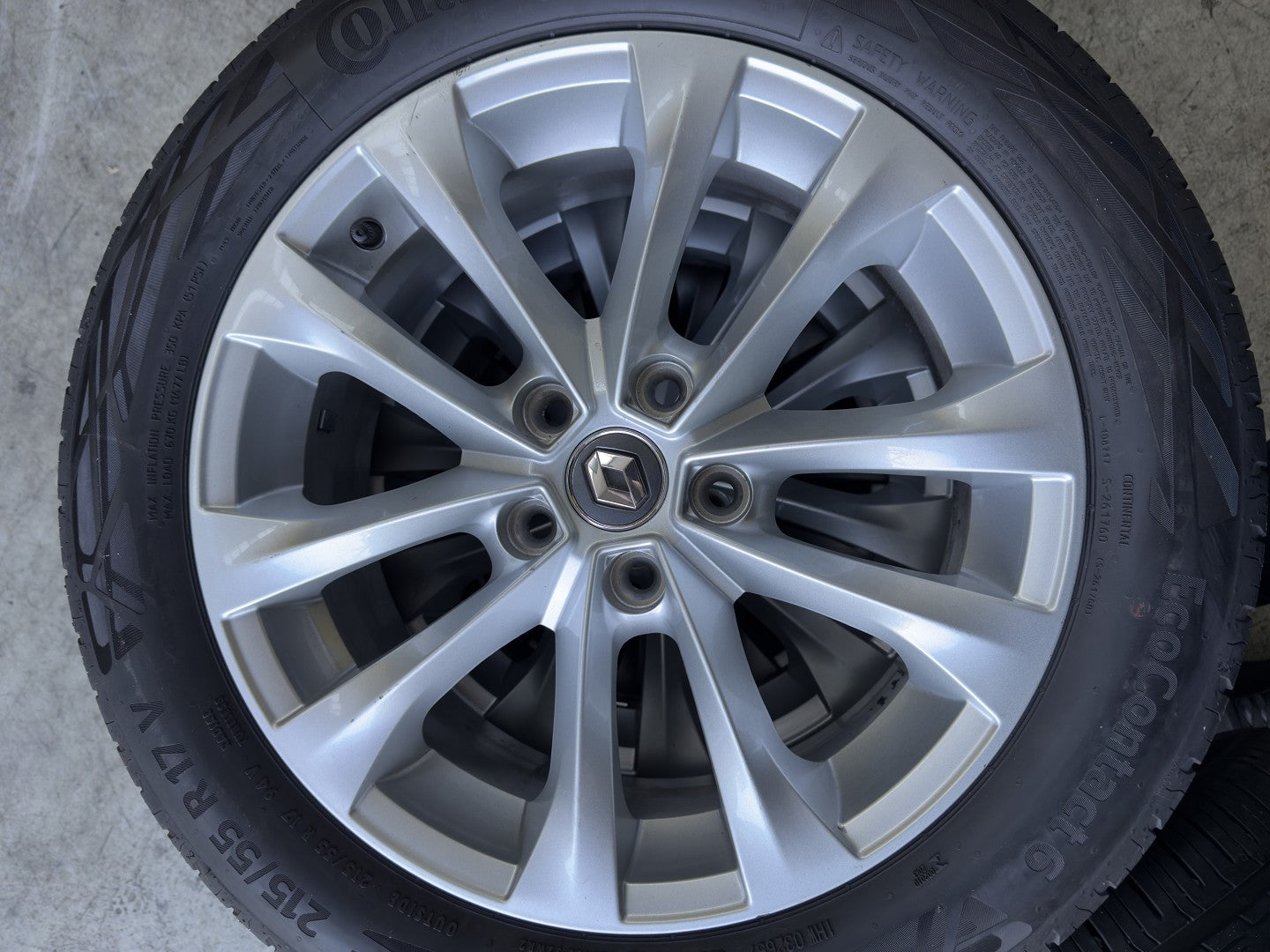 CERCHI ORIGINALI Renault 17" COME NUOVI + Gomme Continental 215/55R17