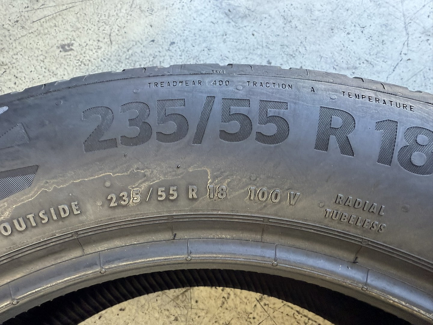 Usato: 4 Pneumatici Continental ContiEcoContact 6 235/55R18 100V Estive 80% Residui