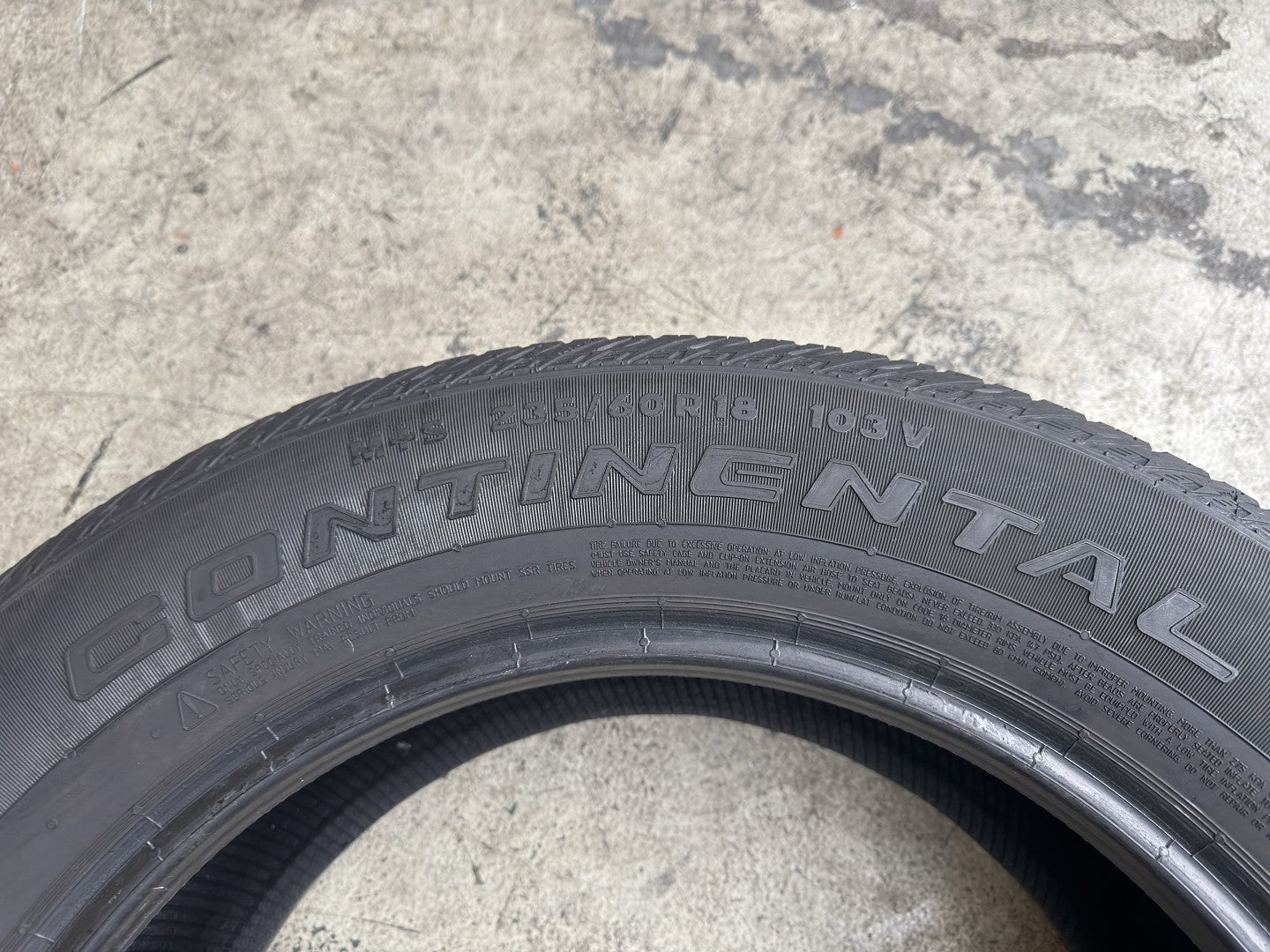 Usato: 4 Gomme 235/60R18 103V Continental 4 Stagioni 80% residui