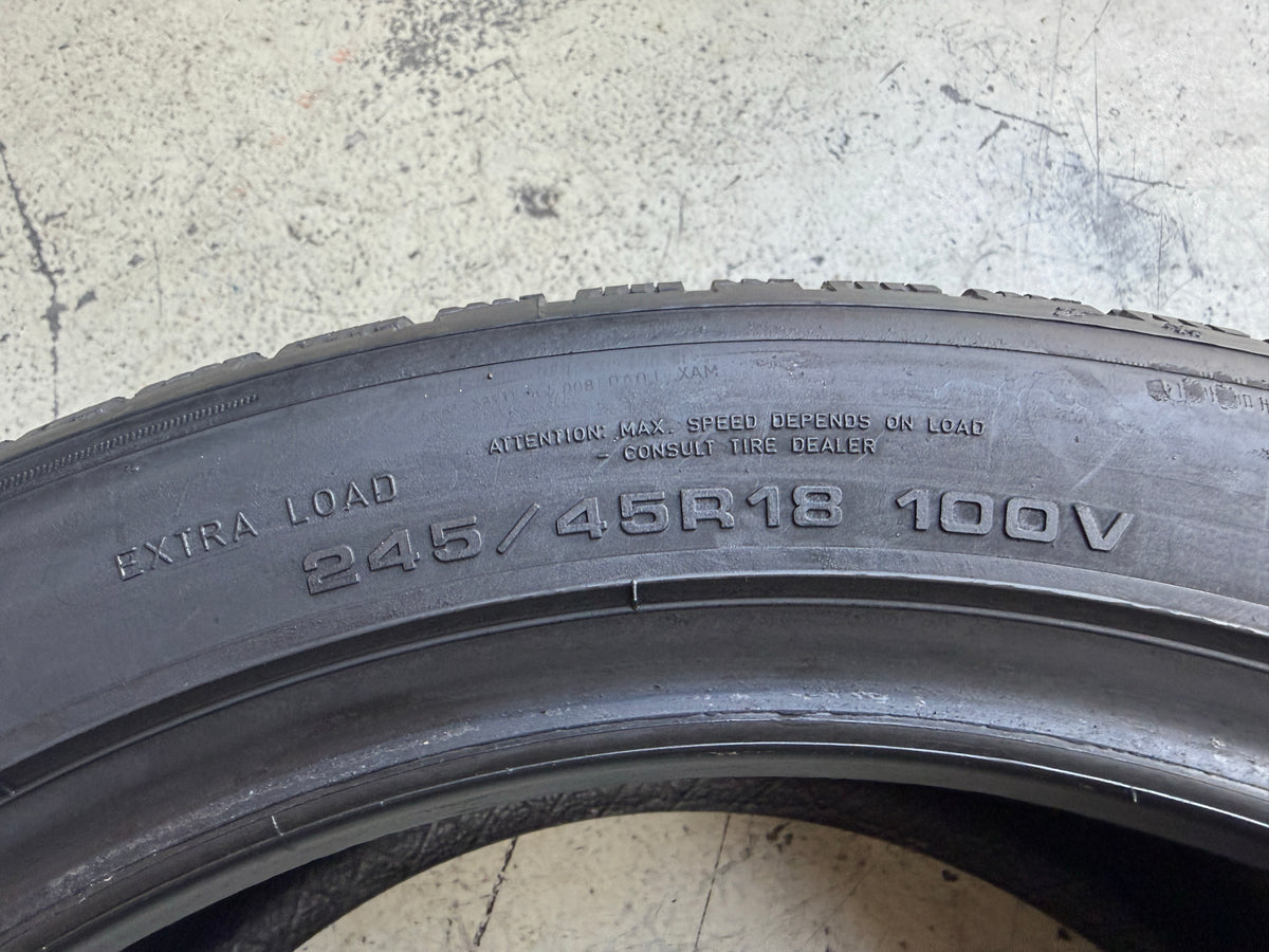 Usato: 2 Pneumatici Goodyear UltraGrip Performance 3 245/45R18 100V XL Invernali 85% Residui