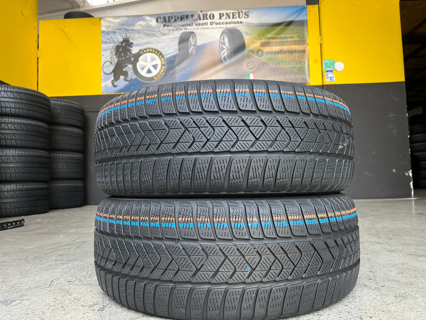 Usato: 2 Gomme 225/55R18 102V XL Pirelli invernali 85% residui