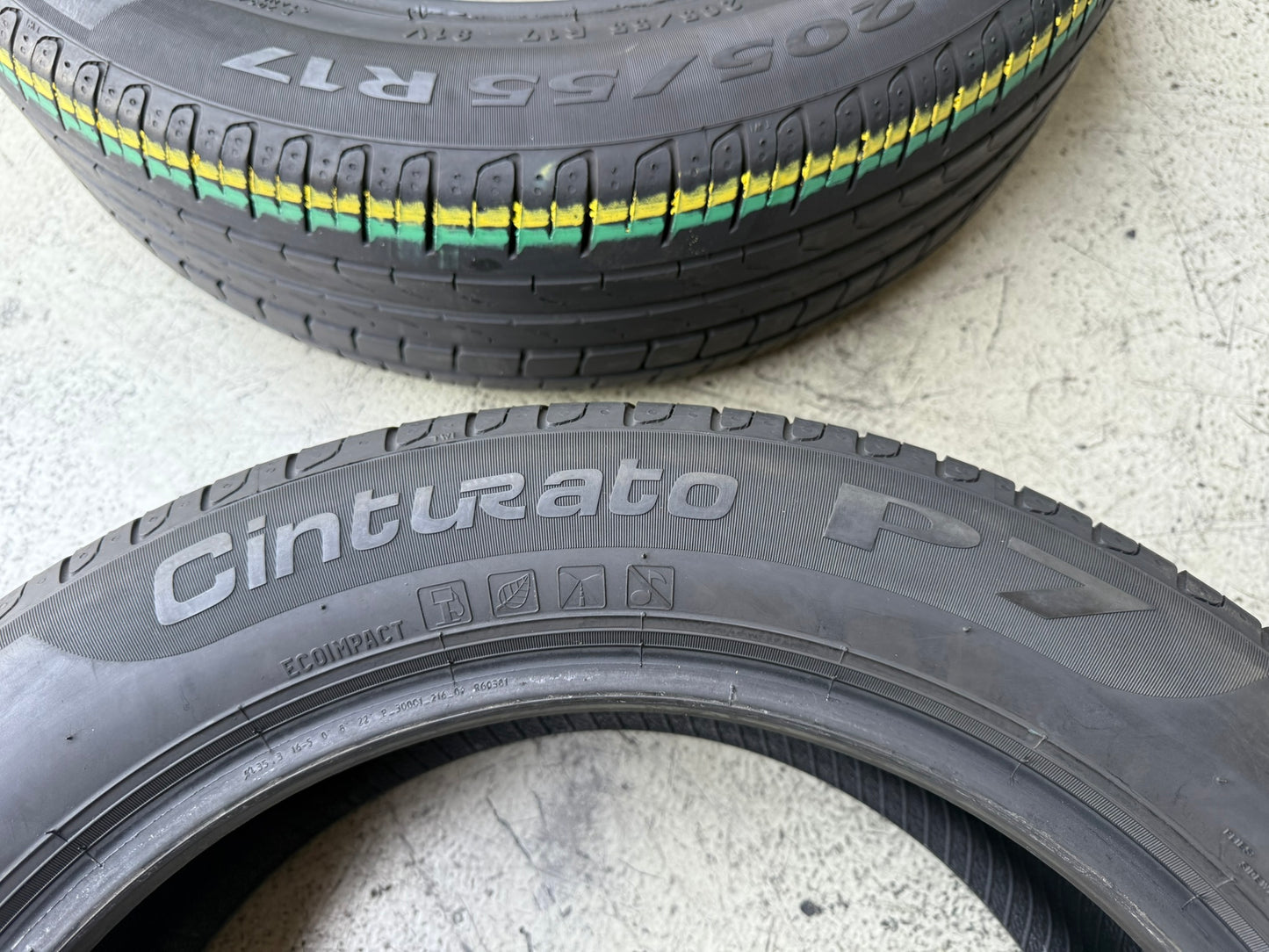 Usato: 4 Gomme 205/55R17 91V Pirelli Estive 85% residui