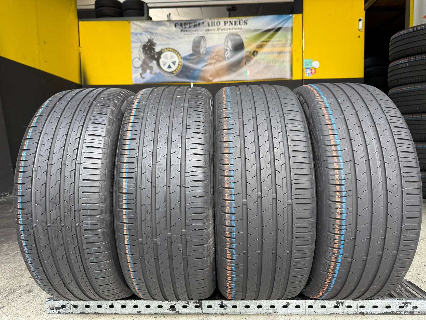 Usato: 4 Pneumatici Continental EcoContact 6 SSR * 225/45R19 96W XL Estive 80% Residui