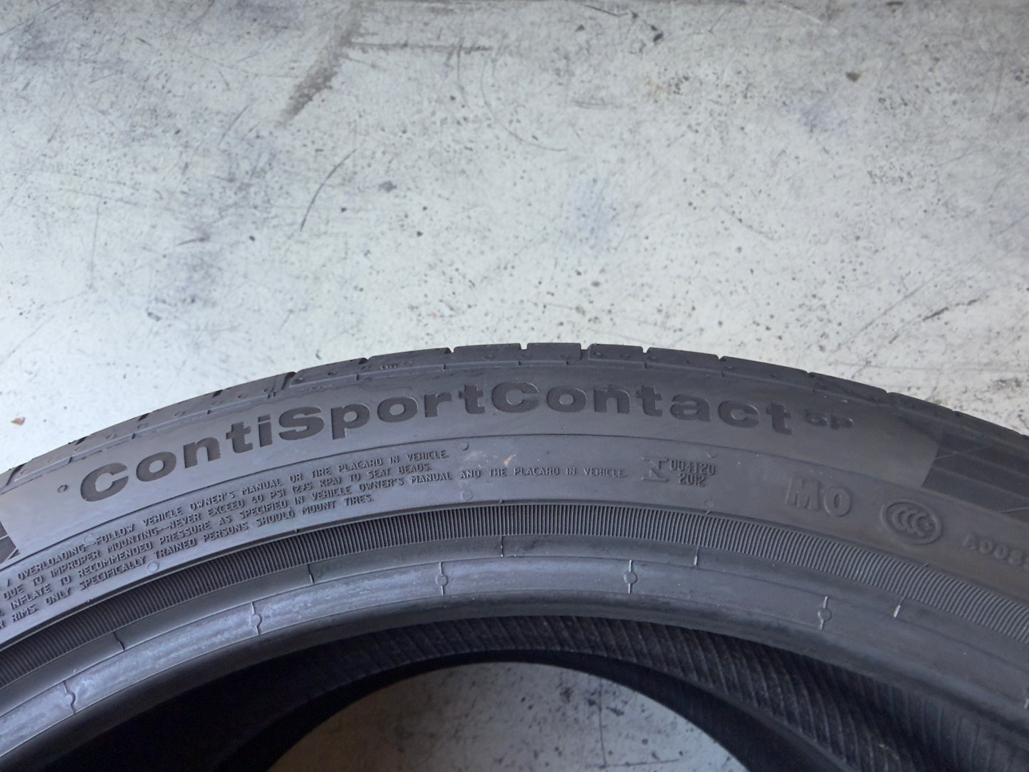 Usato: 2 Pneumatici Continental ContiSportContact 5P 235/40R20 96Y XL MO Estivi 85% residui