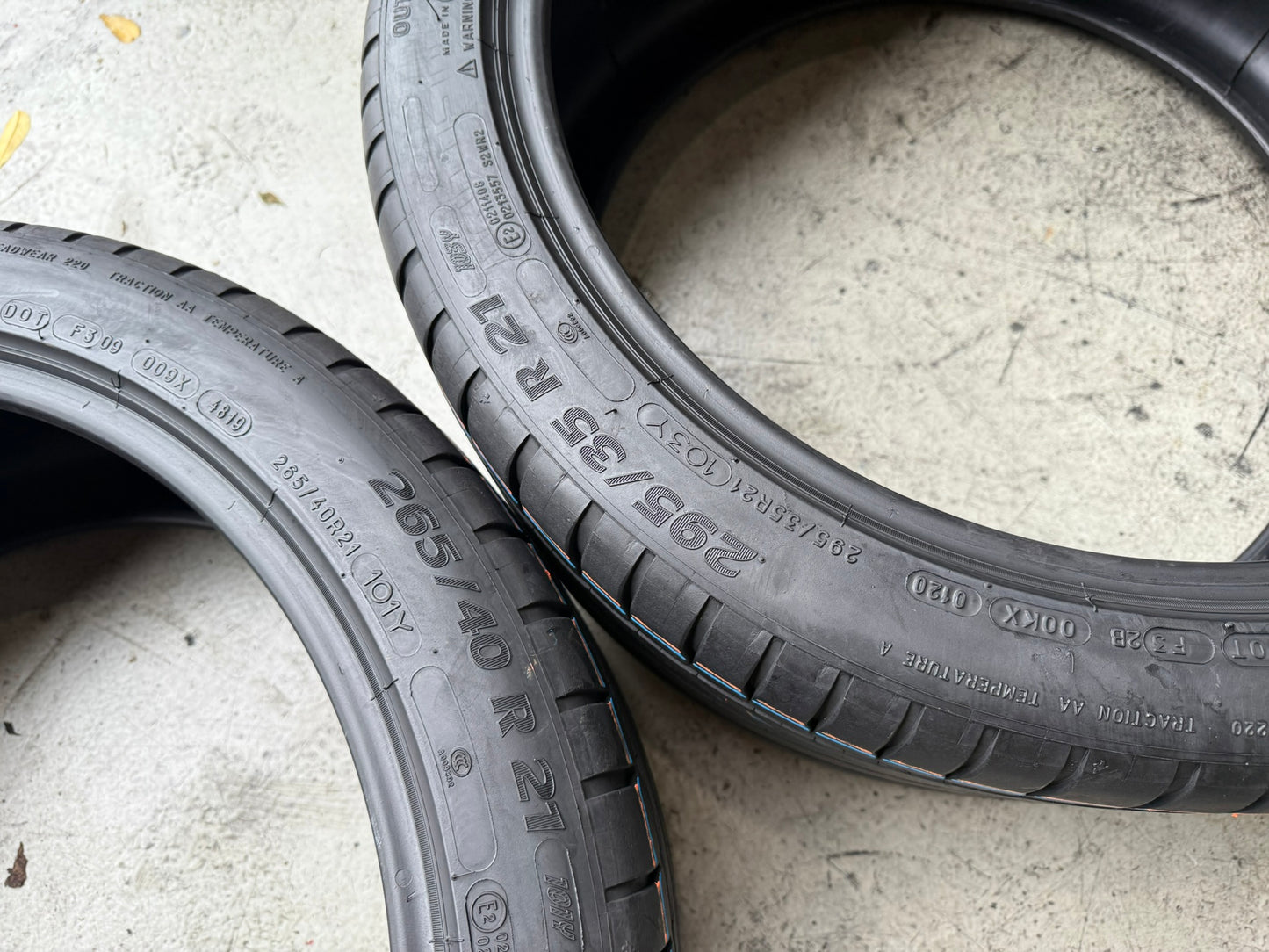 Usato: 4 Gomme 265/40R21 101Y + 295/35R21 103Y Michelin Estive 85% residui