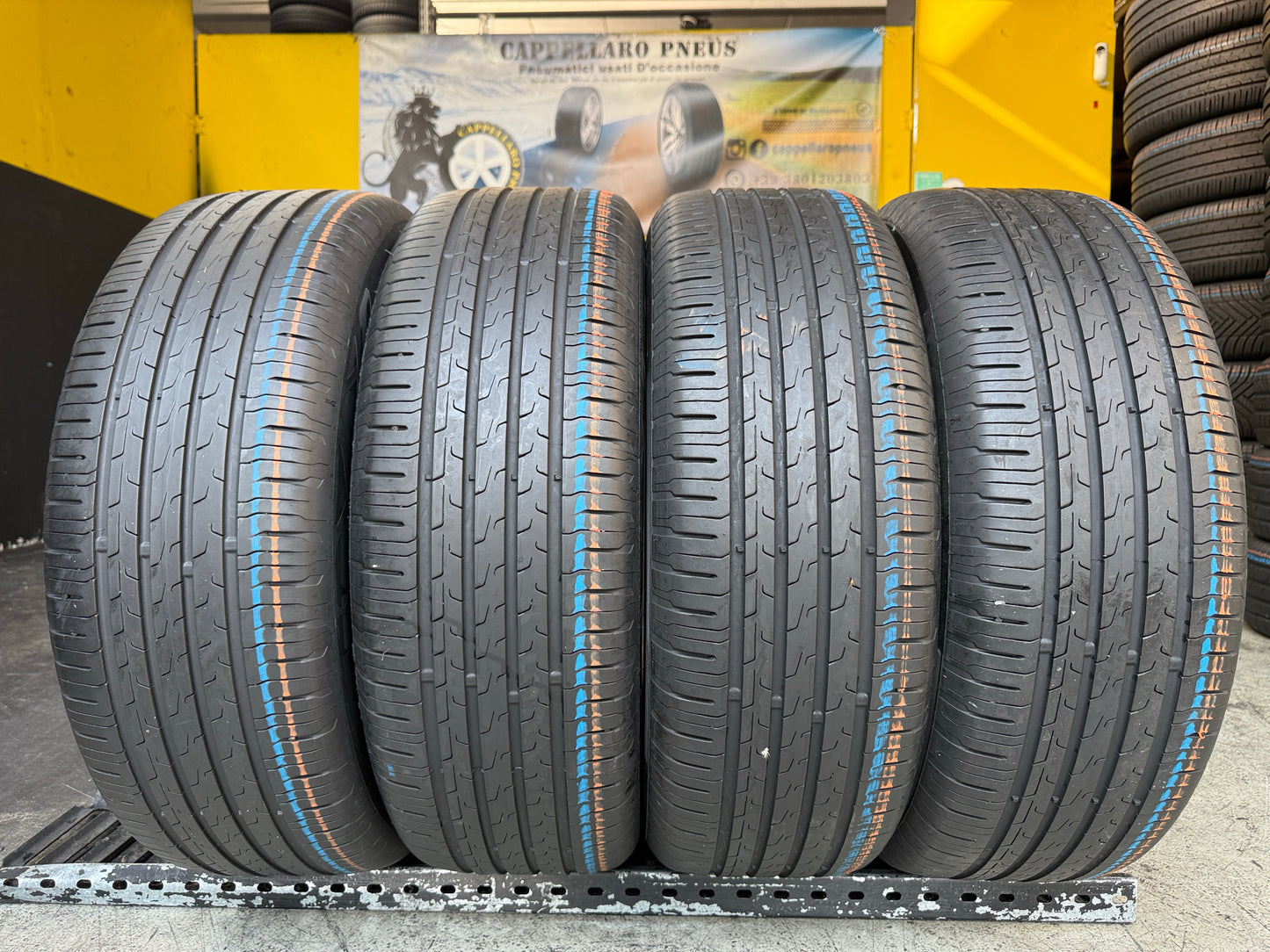 Usato: 4 Pneumatici Continental EcoContact 6 225/60R18 104V XL Estivi 85% Residui DOT 2025