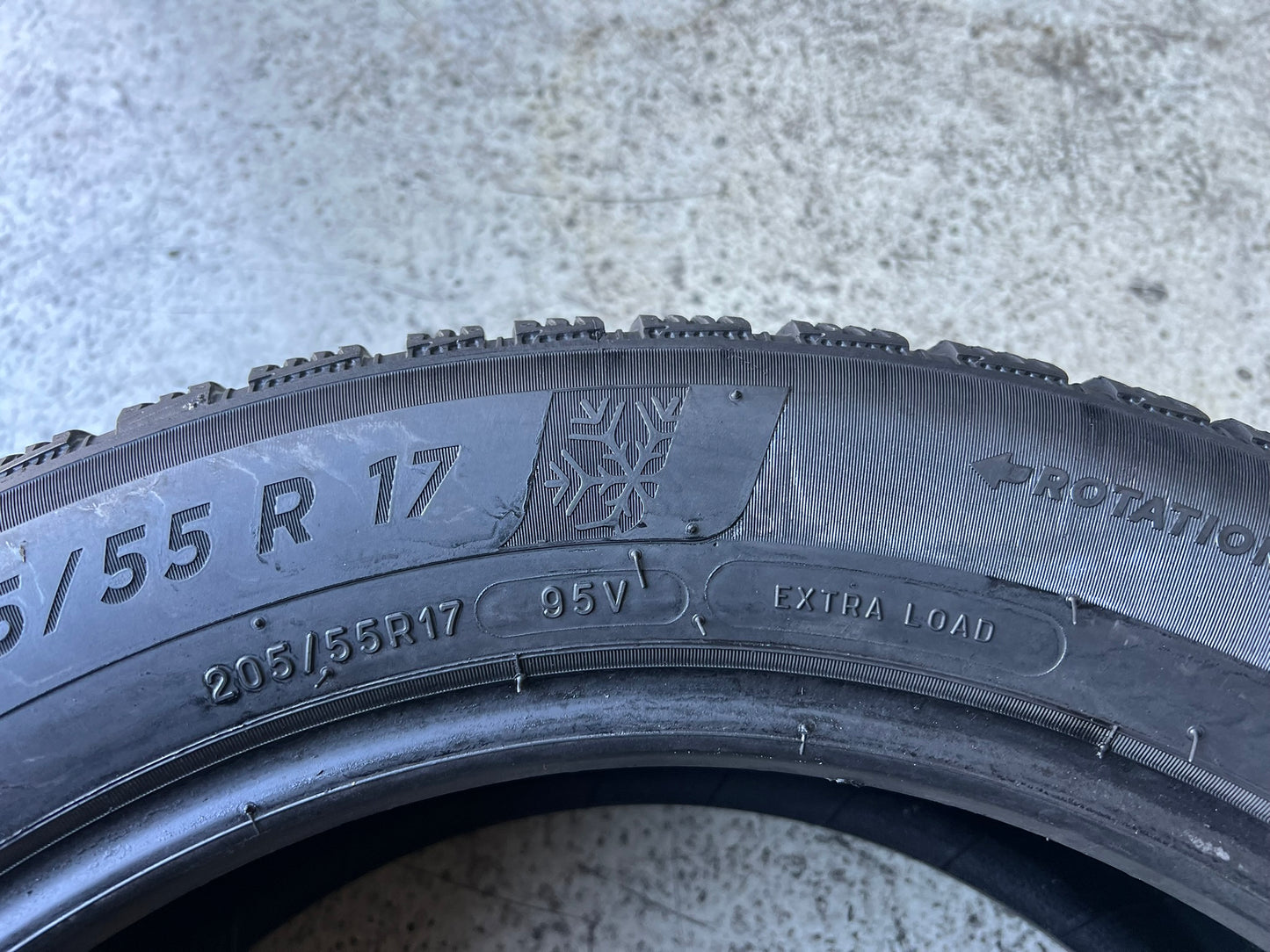 Usato: 1 Pneumatico 205/55R17 95V XL Michelin Invernali 90% residui