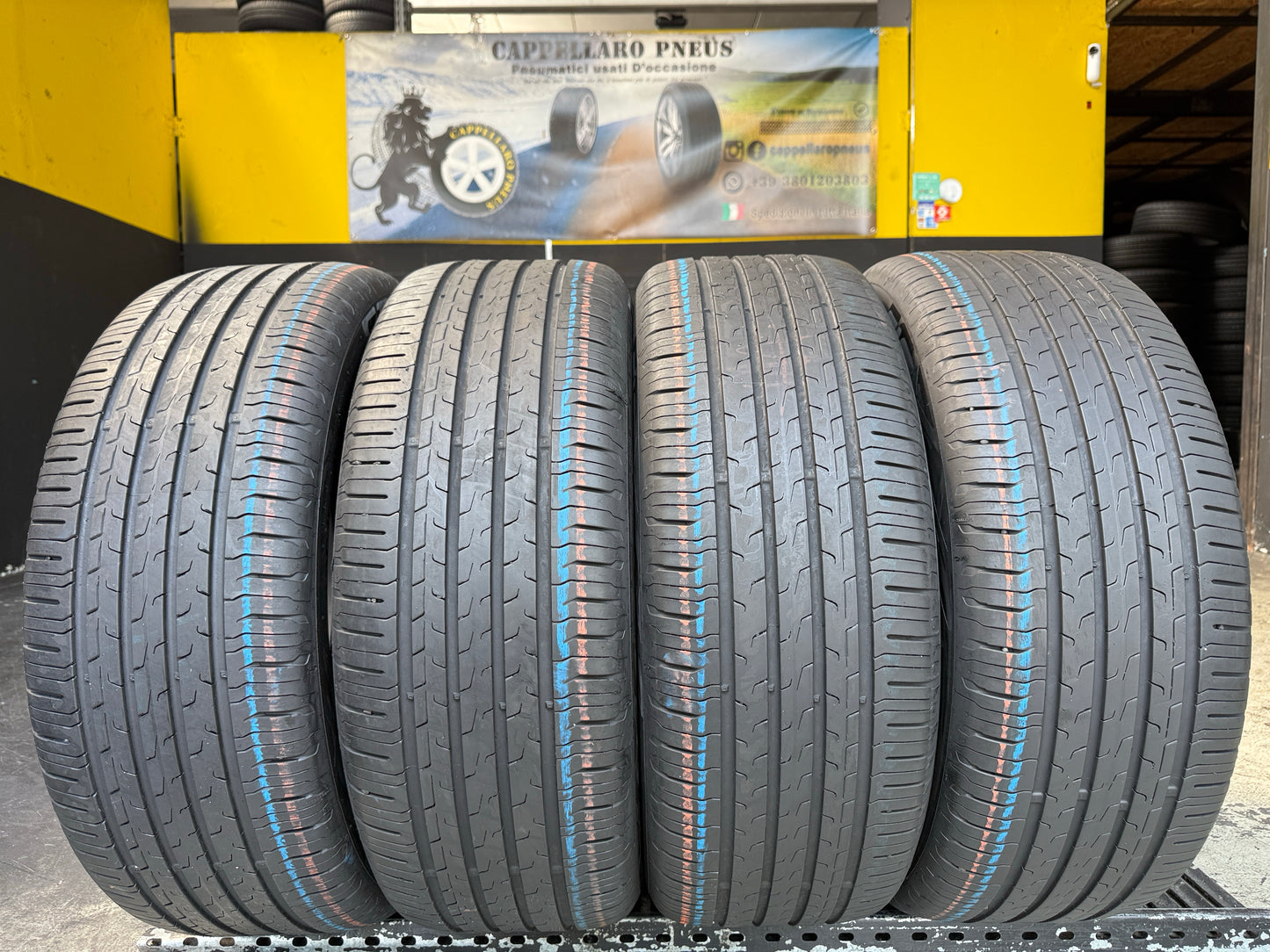 Usato: 4 Pneumatici Continental EcoContact 6 235/55R18 104V XL EVc Estive 90% Residui DOT 2025