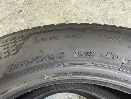 Usato: 2 Pneumatici Bridgestone Turanza T005 205/55R17 91W MO Estivi 85% Residui