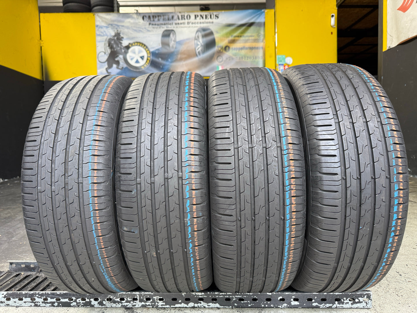 Usato: 4 Pneumatici Continental EcoContact 6 205/55R17 91V Estivi 85-90% Residui