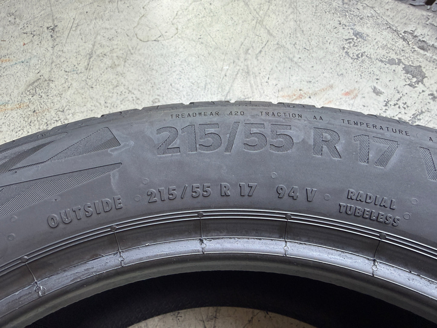 Usato: 4 Pneumatici Continental EcoContact 6 215/55R17 94V Estivi 95% Residui