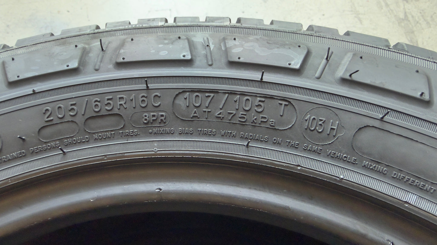 Usato: 2 Pneumatici Michelin Agilis 3 205/65R16C 107/105T 103H 8PR Estivi 80% Residui