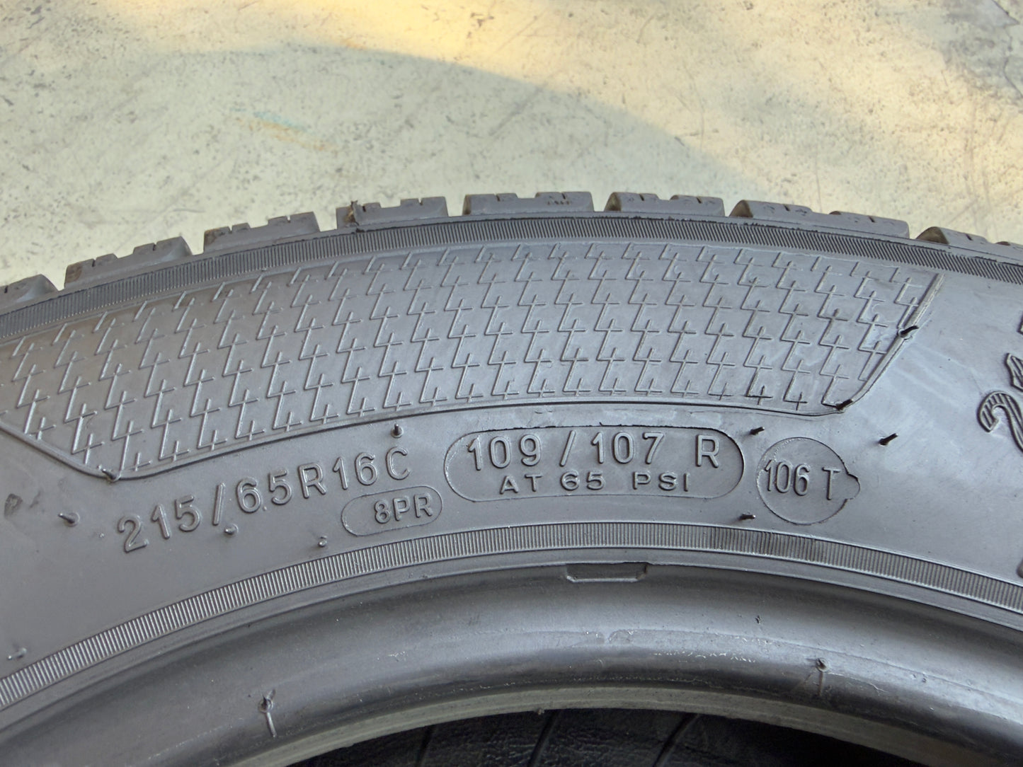Usato: 4 Pneumatici Kleber Transpro 4S 215/65R16C 109/107R 8PR 4 Stagioni 90% Residui