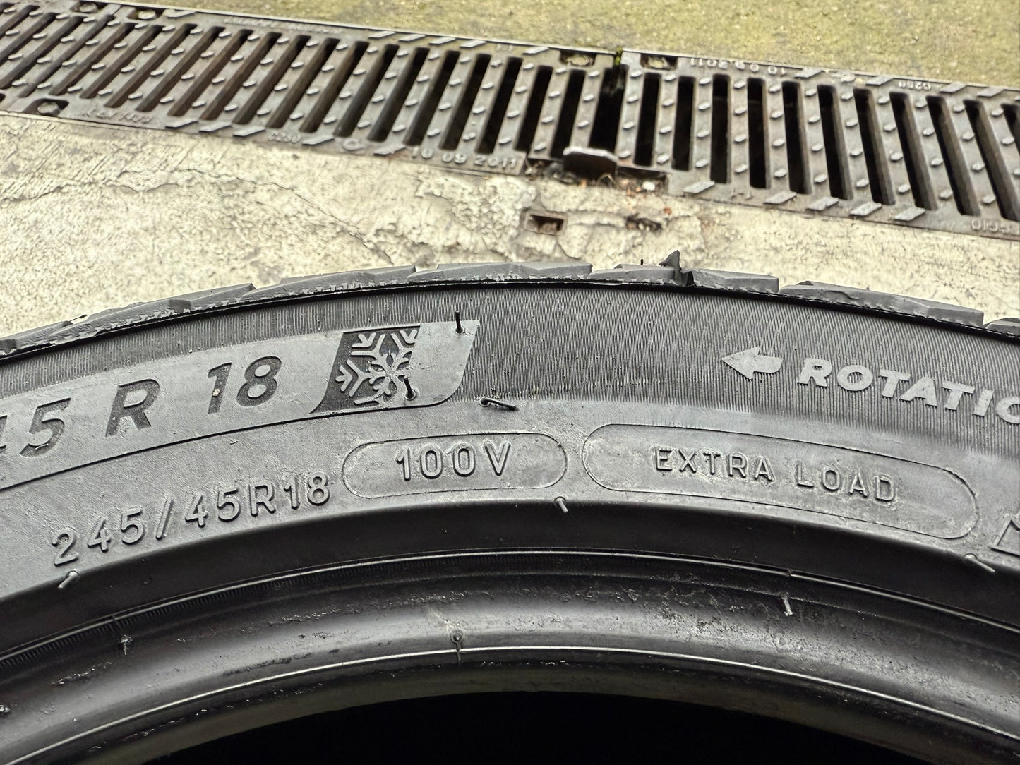 Usato: 4 Gomme 245/45R18 100V XL Michelin invernali 95% residui