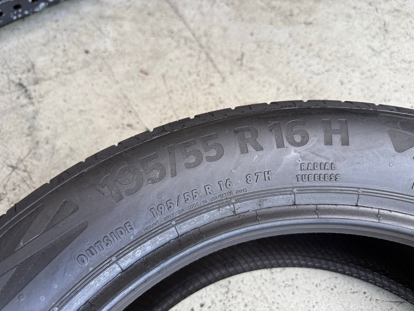 Usato: 4 Pneumatici Continental EcoContact 6 195/55R16 87H Estivi 90-95% Residui DOT 2025