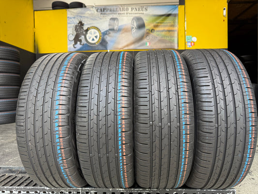 Usato: 4 Pneumatici Continental EcoContact 6 195/55R16 87V EVc Estivi 90% Residui