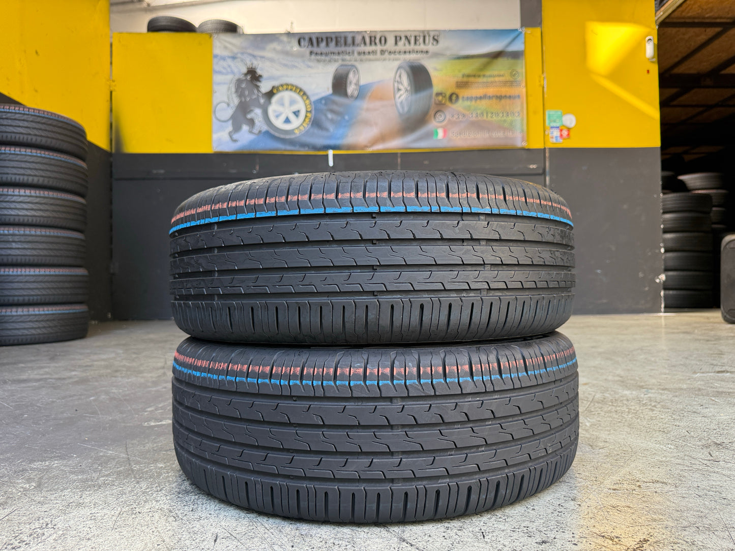 Usato: 2 Pneumatici Continental EcoContact 6 EVc 195/55R16 87V Estivi 90% Residui