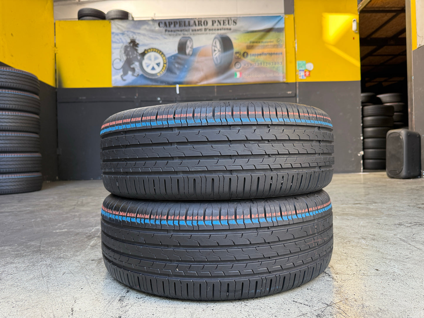 Usato: 2 Pneumatici Continental EcoContact 6 EVc 195/55R16 91V XL Estivi 90% Residui