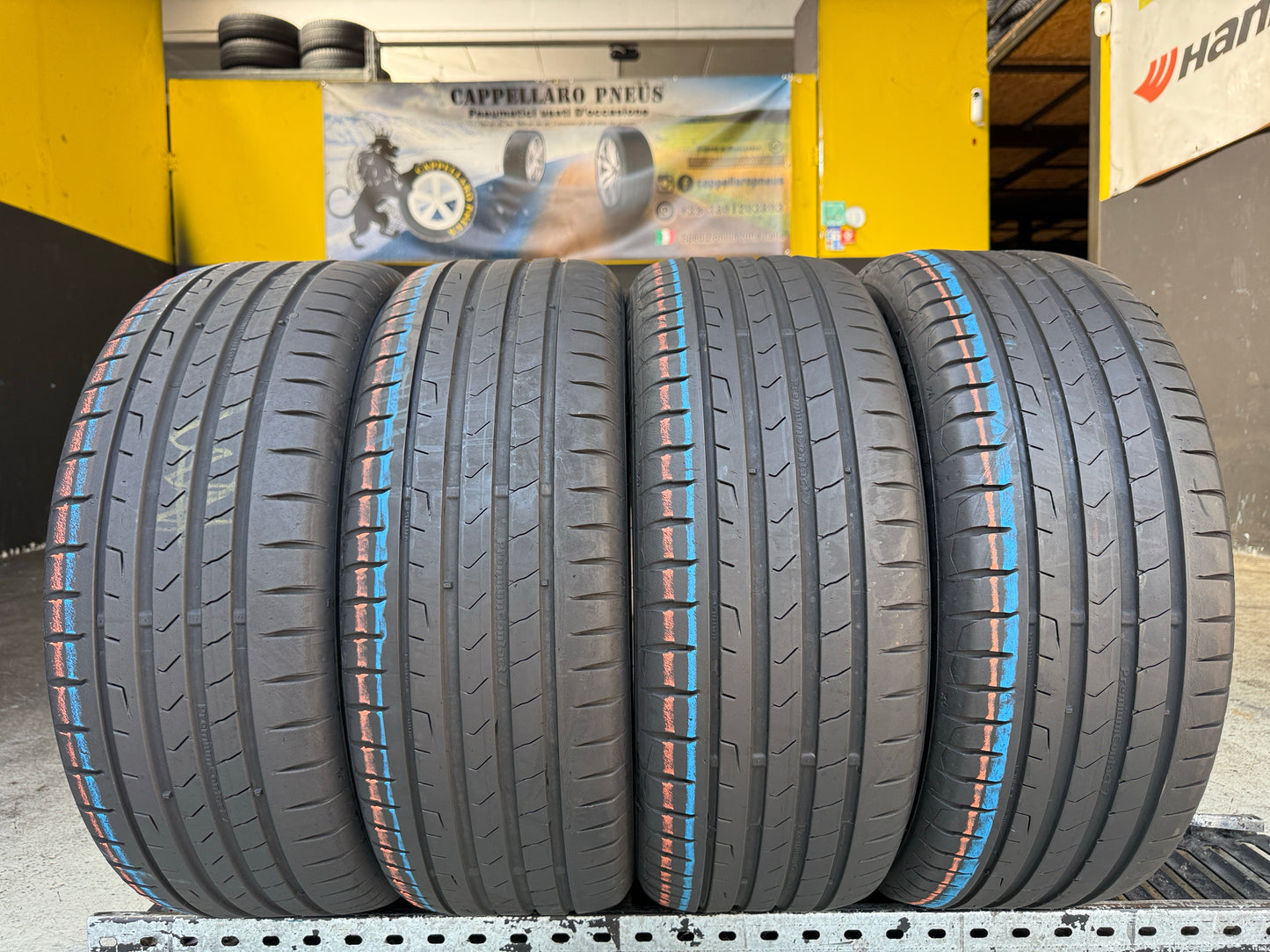 Usato: 4 Pneumatici Continental PremiumContact 7 205/55R16 91V EV Estivi 85% Residui