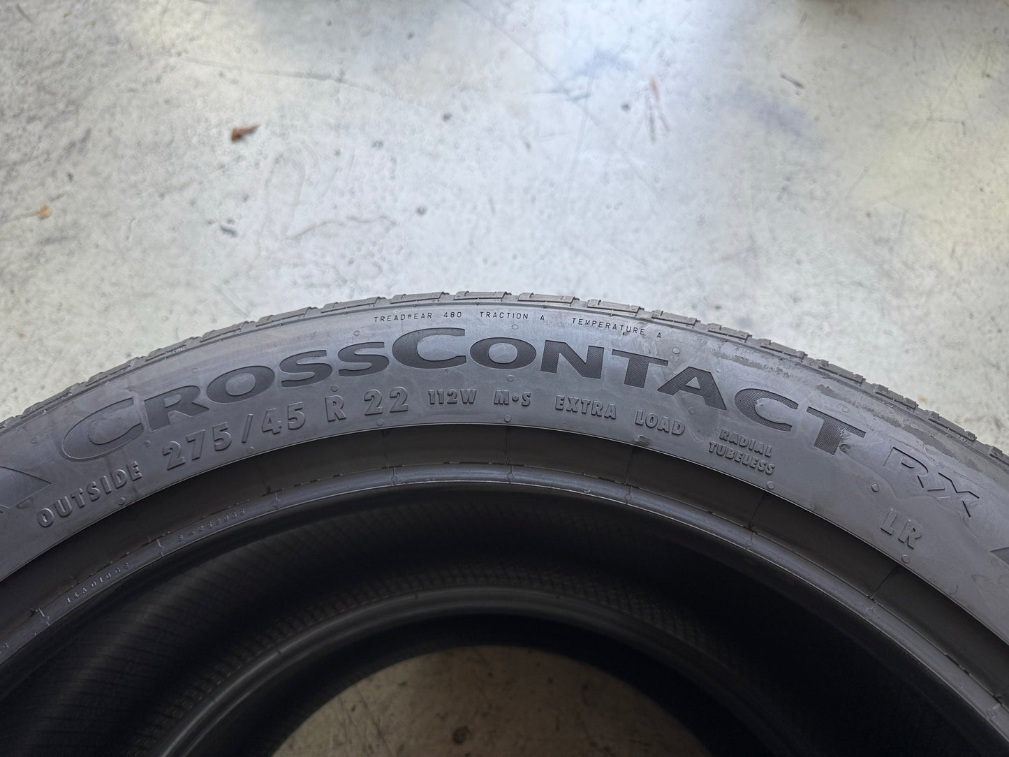 Usato: 2 Pneumatici Continental CrossContact RX 275/45R22 112W XL LR Estivi 85% Residui
