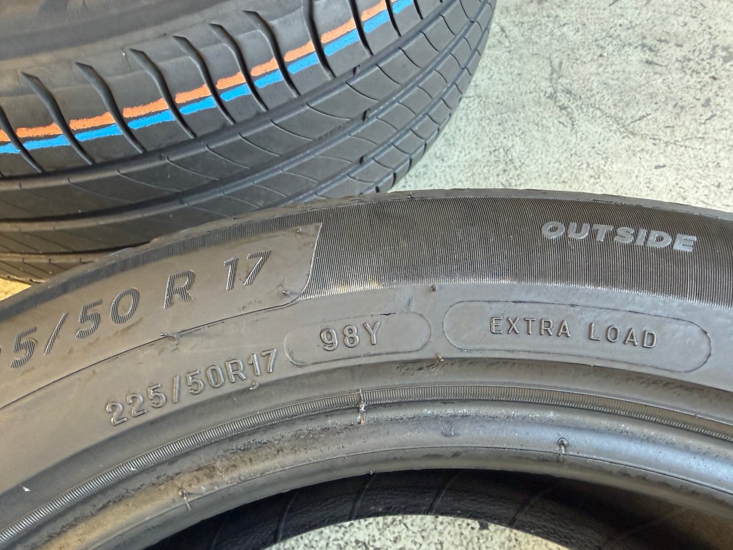 Usato: 4 Gomme 225/50R17 98Y XL Michelin Estive 85% residui