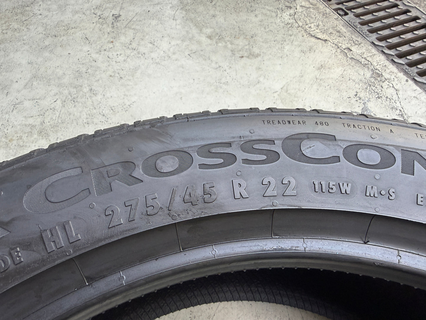 Usato: 4 Pneumatici Continental CrossContact RX 275/45R22 115W XL HL LR 95% Residui