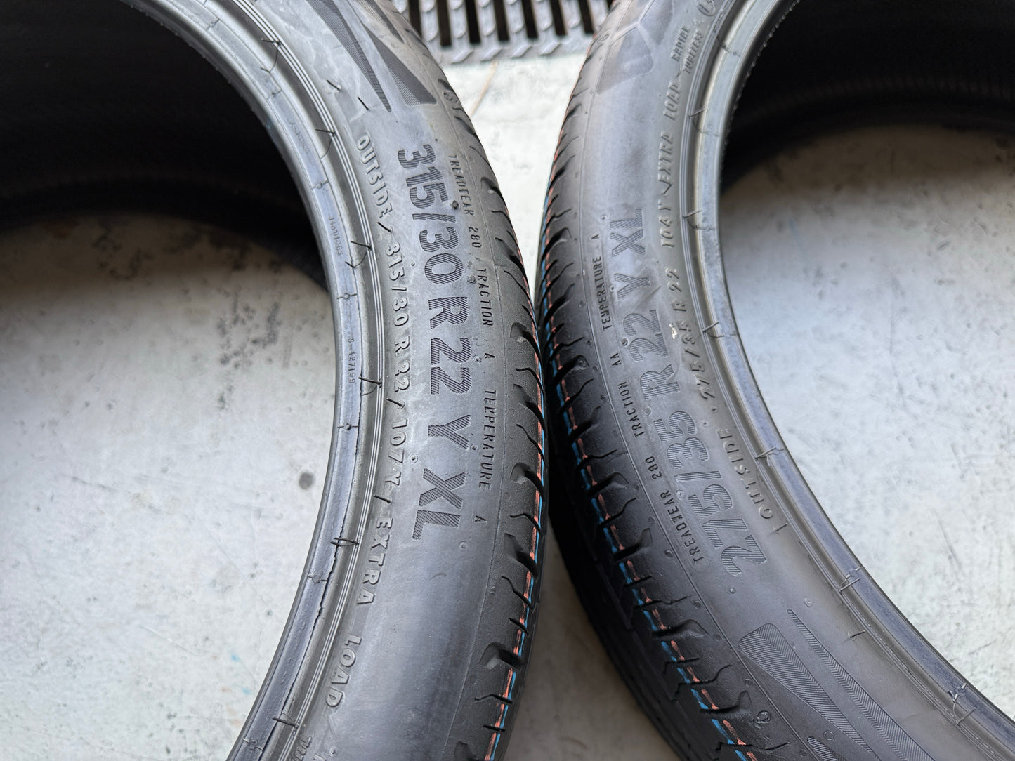 Usato: 4 Pneumatici Continental EcoContact 6 275/35R22 104Y + 315/30R22 107Y XL * BMW EVc Estive 90% Residui