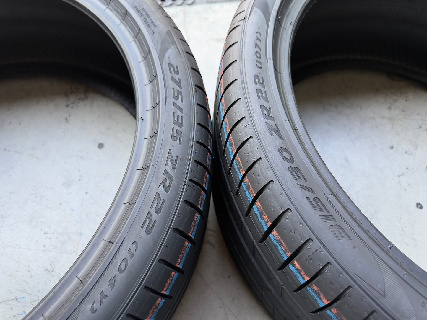 Usato: 4 Pneumatici Pirelli P Zero PZ4 275/35R22 104Y + 315/30R22 107Y XL Estive 90% Residui DOT 2026