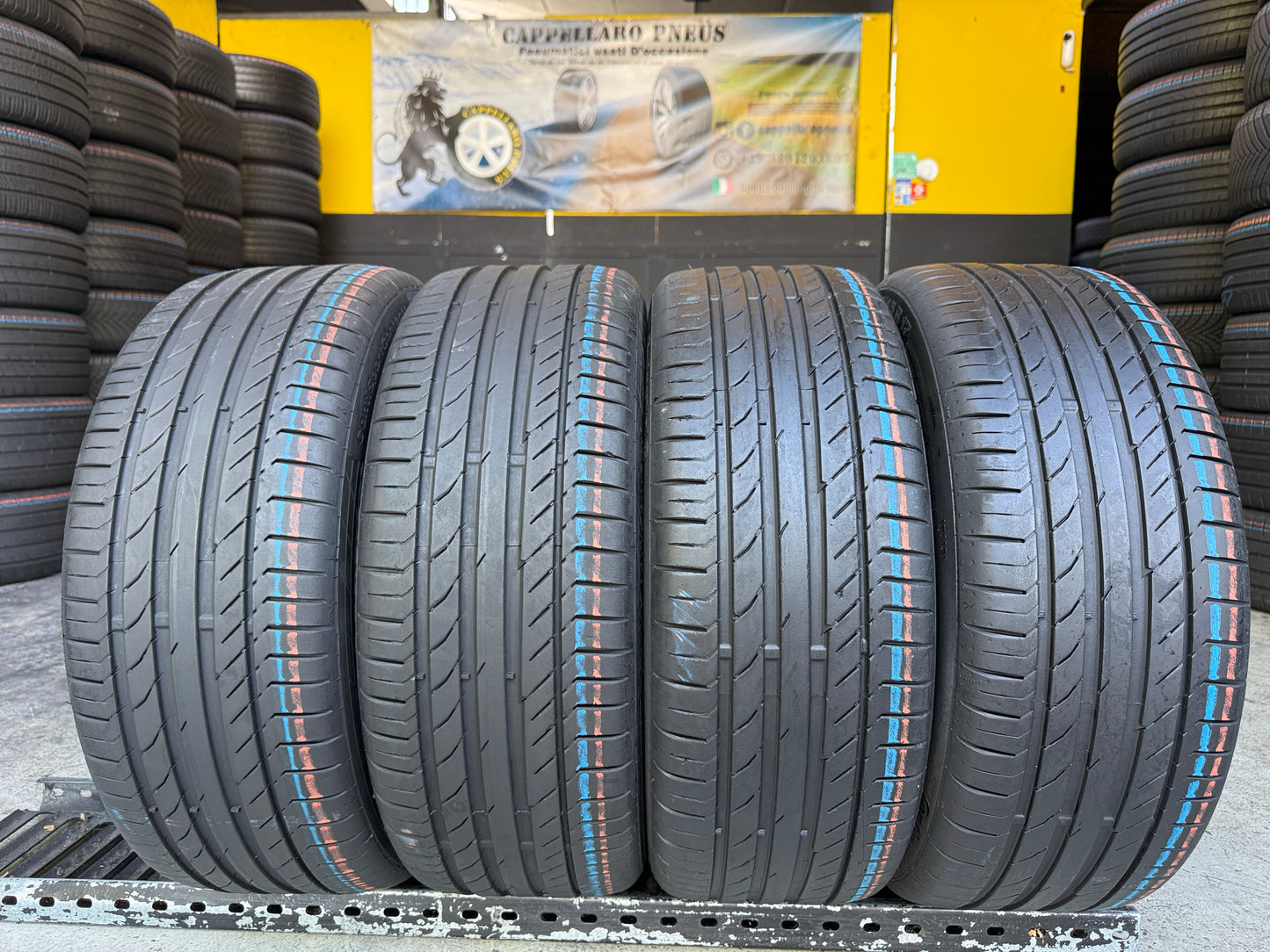 Usato: 4 Pneumatici Continental ContiSportContact 5 215/45R17 91W XL Estivi 90% Residui