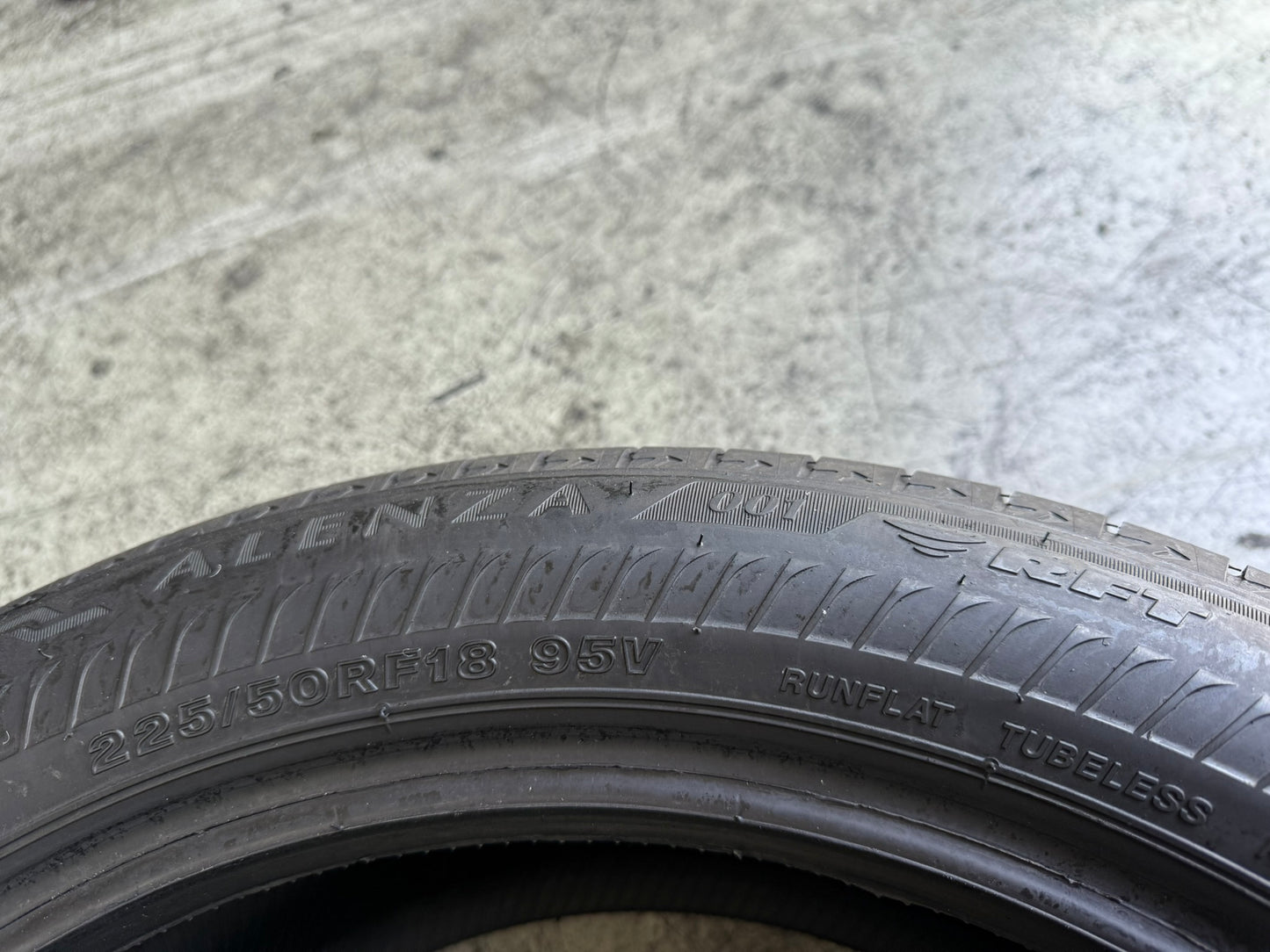 Usato: 1 Gomma 225/50R18 95V Bridgestone RFT Estiva 99% residui