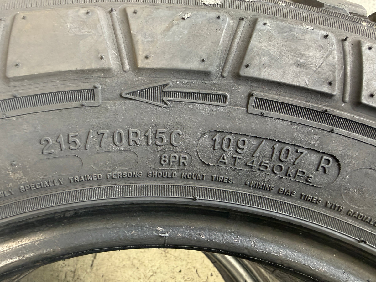 Usato: 2 Pneumatici Michelin Agilis CrossClimate 215/70R15C 109/107R 8PR 4 Stagioni 90% Residui