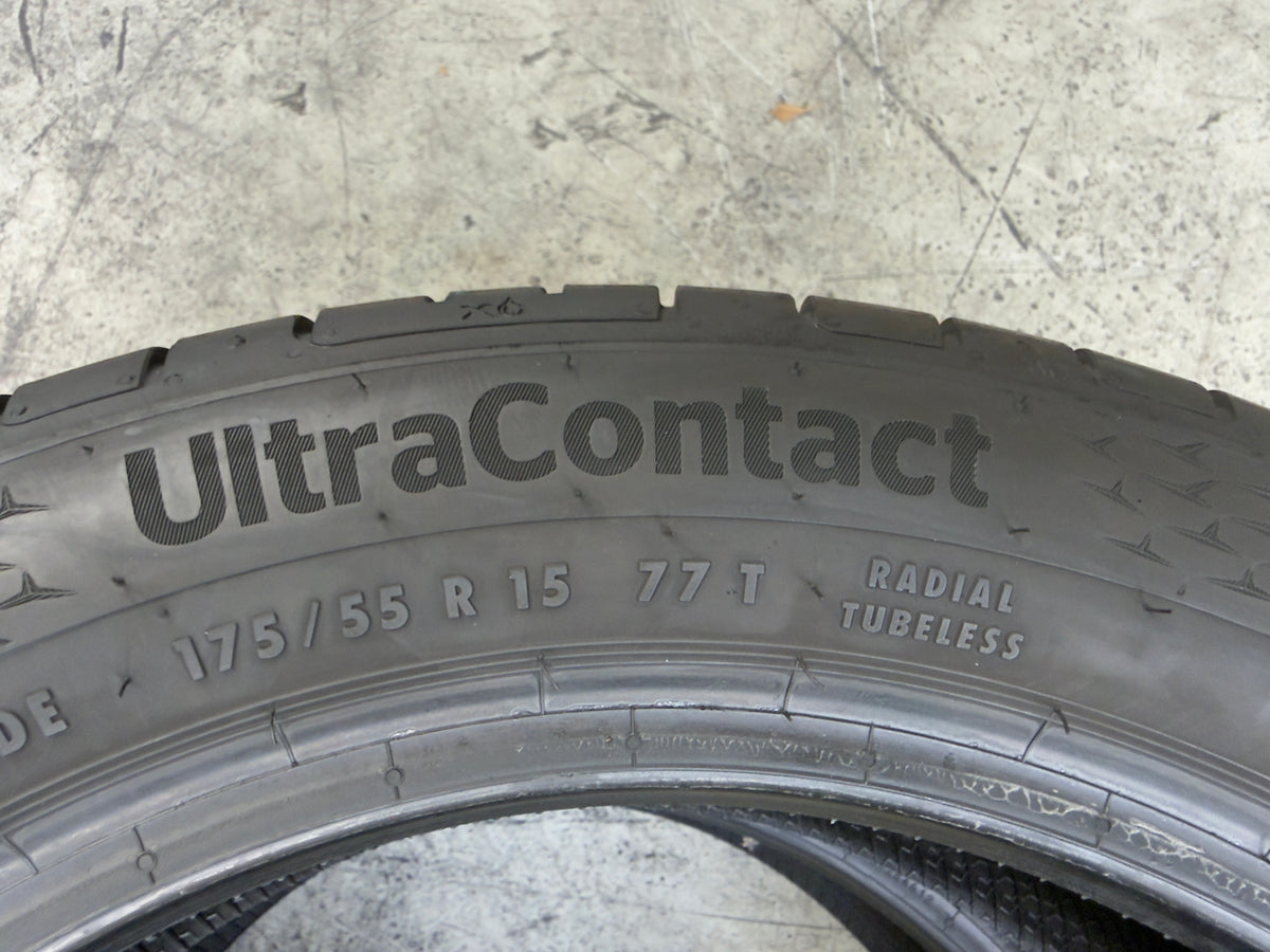 Usato: 2 Pneumatici Continental UltraContact 175/55R15 77T Estivi 90% Residui