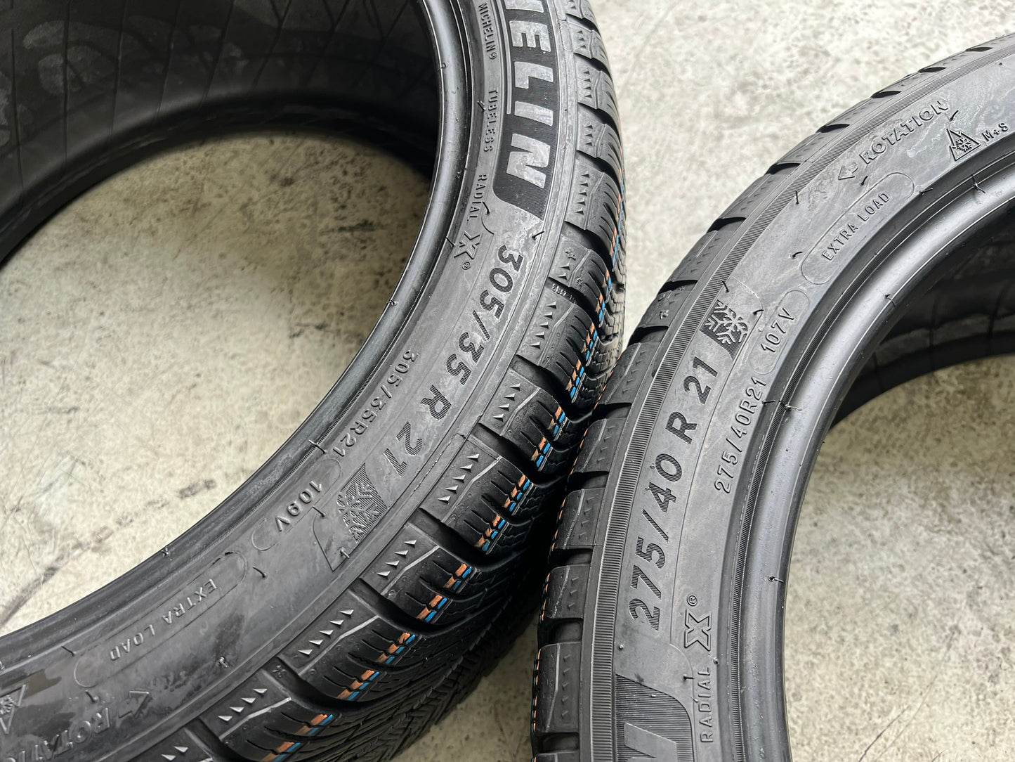 Usato: 4 Gomme 275/40R21 e 305/35R21 Michelin Invernali 85%-90% residui