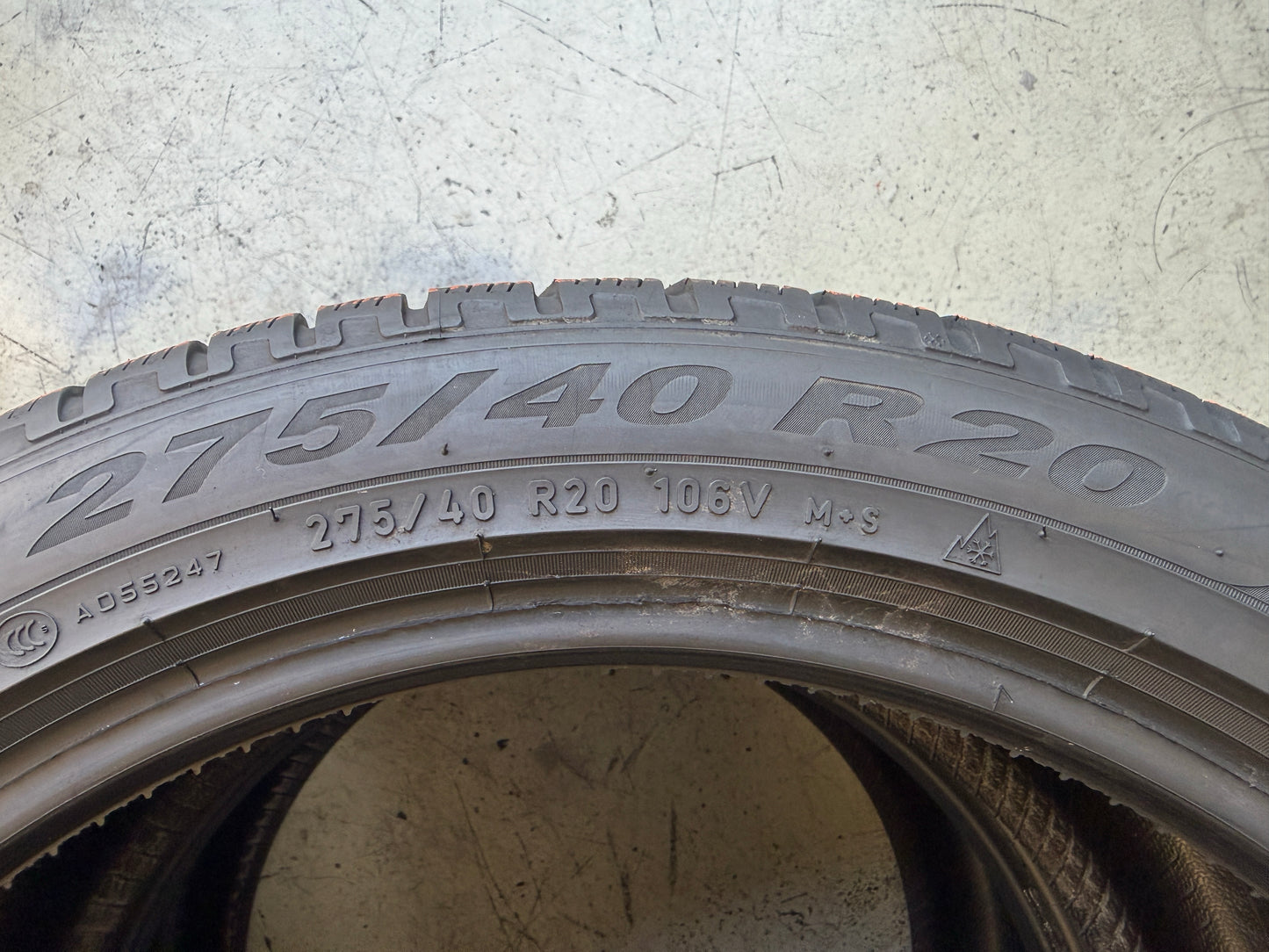Usato: 2 Pneumatici Pirelli Scorpion Winter 275/40R20 106V XL MFS Invernali 70% Residui